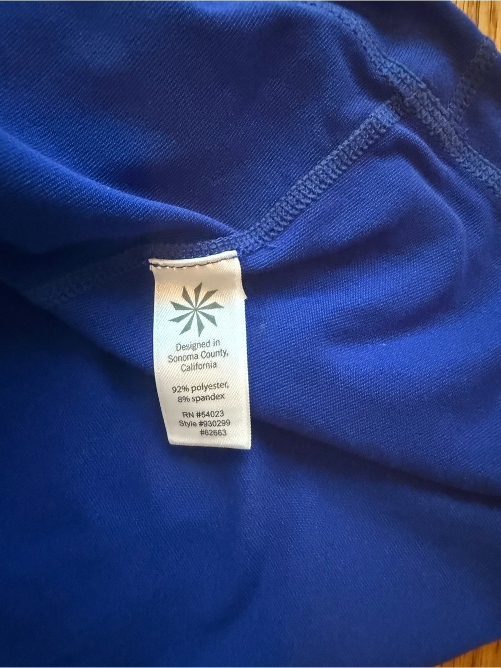 Athleta Blue Racerback Tank with Patterned Side Panels - Picture 4 of 4
